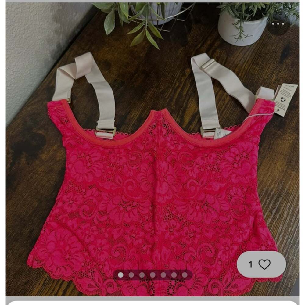 Women's HAH Free People Bustier XS Pink Lace